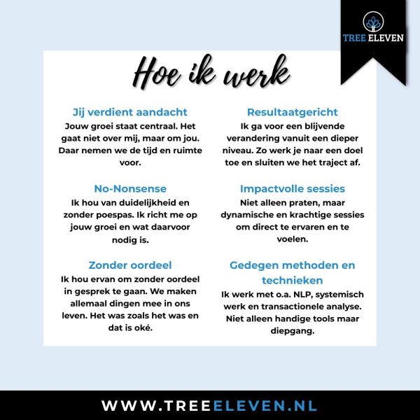 Individuele coaching voor professionals Tree Eleven Utrecht